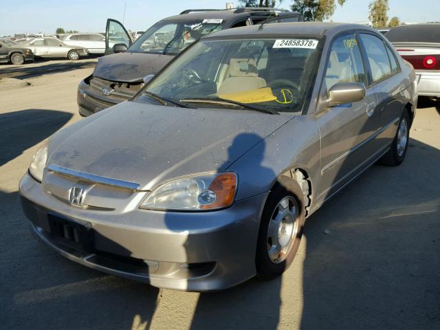 JHMES96663S021166 - 2003 HONDA CIVIC HYBR SILVER photo 2