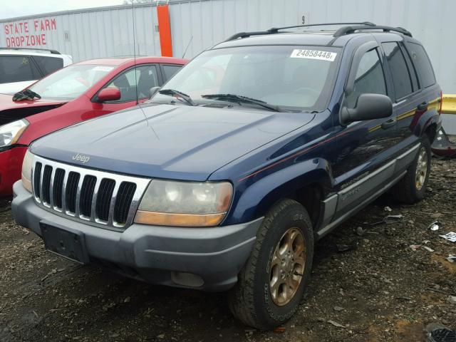 1J4GW48S7YC384888 - 2000 JEEP GRAND CHER BLUE photo 2