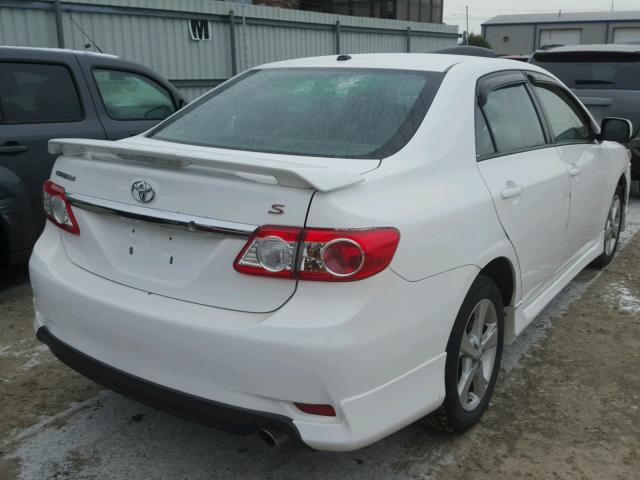 2T1BU4EE0BC569349 - 2011 TOYOTA COROLLA BA WHITE photo 4