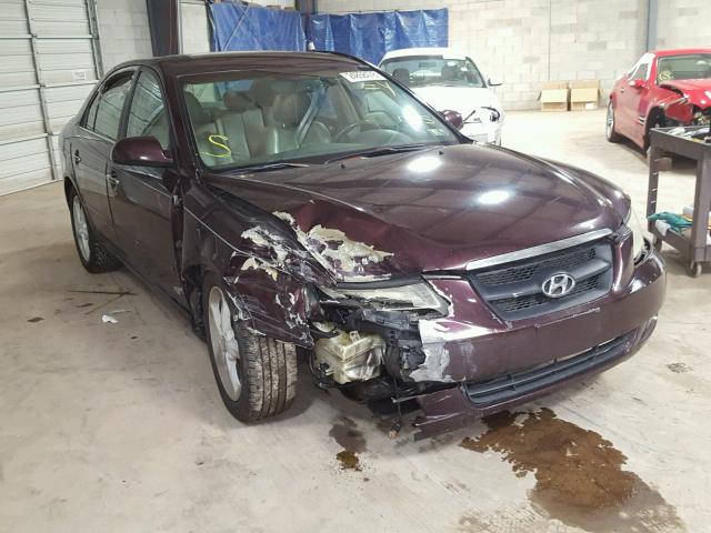 5NPEU46F16H054688 - 2006 HYUNDAI SONATA GLS BURGUNDY photo 1