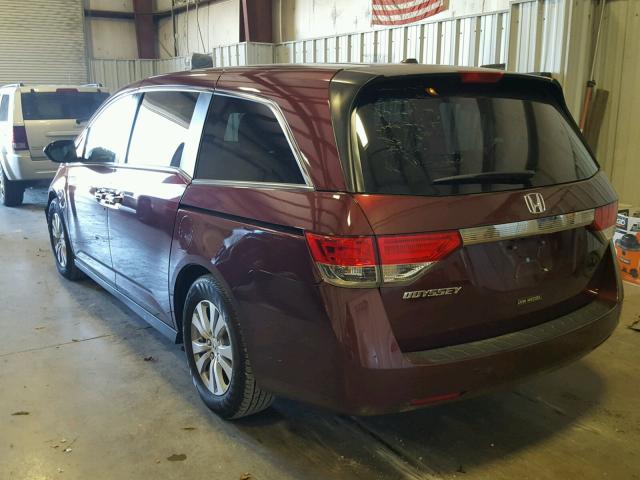 5FNRL5H60GB117660 - 2016 HONDA ODYSSEY EX MAROON photo 3