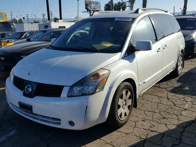 5N1BV28U76N108717 - 2006 NISSAN QUEST S WHITE photo 2