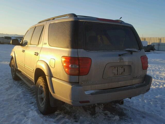 5TDBT44A62S089244 - 2002 TOYOTA SEQUOIA SR SILVER photo 3