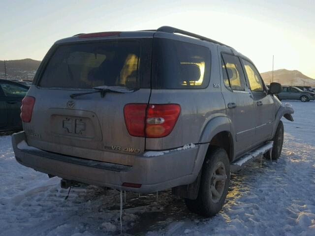 5TDBT44A62S089244 - 2002 TOYOTA SEQUOIA SR SILVER photo 4