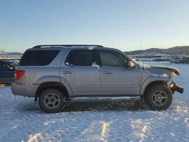 5TDBT44A62S089244 - 2002 TOYOTA SEQUOIA SR SILVER photo 9