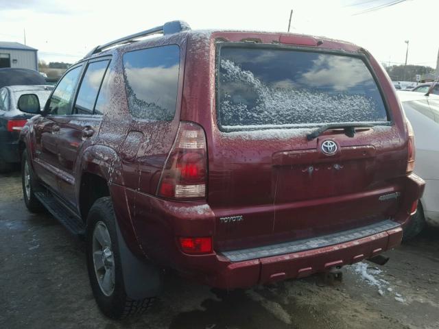 JTEBU14R758051687 - 2005 TOYOTA 4RUNNER SR MAROON photo 3