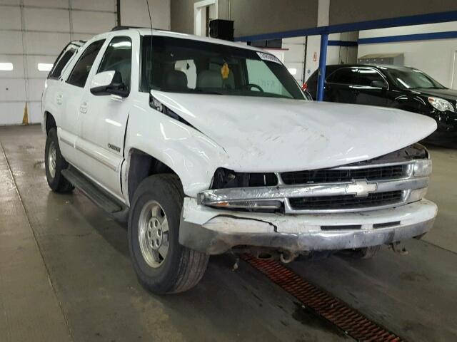 1GNEK13T01J295700 - 2001 CHEVROLET TAHOE K150 WHITE photo 1