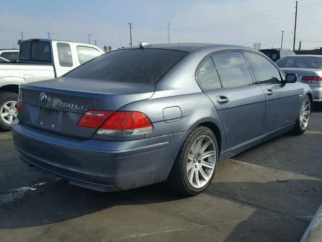 WBAHN83586DT29697 - 2006 BMW 750 LI BLUE photo 4