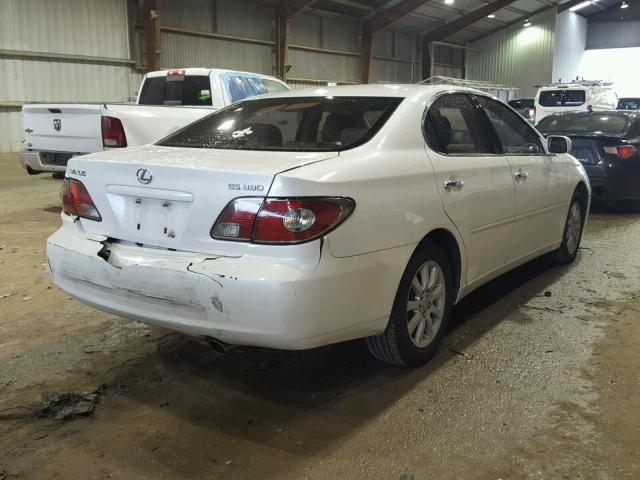 JTHBA30GX45052716 - 2004 LEXUS ES 330 WHITE photo 4