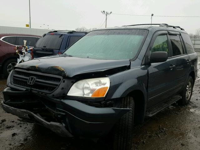 5FNYF18544B011288 - 2004 HONDA PILOT EXL GRAY photo 2