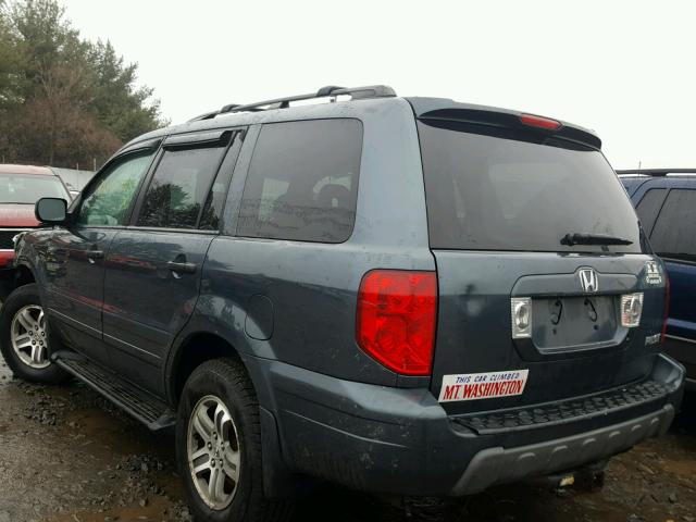 5FNYF18544B011288 - 2004 HONDA PILOT EXL GRAY photo 3