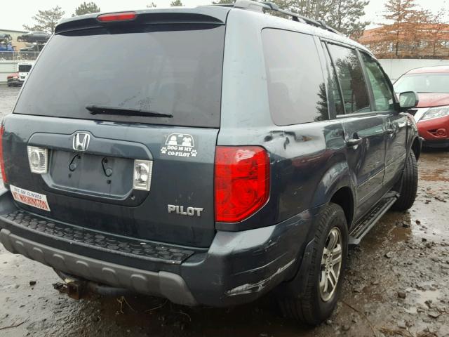 5FNYF18544B011288 - 2004 HONDA PILOT EXL GRAY photo 4