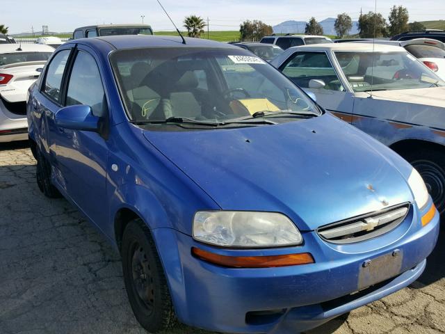 KL1TD56676B653374 - 2006 CHEVROLET AVEO BASE BLUE photo 1