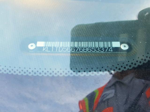 KL1TD56676B653374 - 2006 CHEVROLET AVEO BASE Mavi foto 10