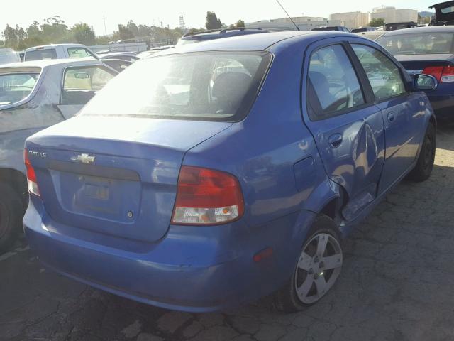 KL1TD56676B653374 - 2006 CHEVROLET AVEO BASE Mavi foto 4