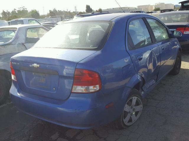 KL1TD56676B653374 - 2006 CHEVROLET AVEO BASE BLUE photo 4