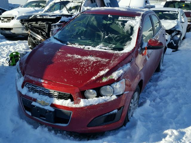 1G1JC5SH5F4151549 - 2015 CHEVROLET SONIC LT RED photo 2