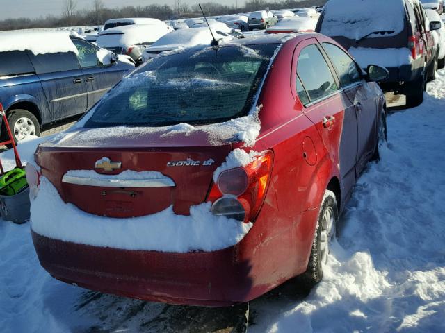 1G1JC5SH5F4151549 - 2015 CHEVROLET SONIC LT RED photo 4