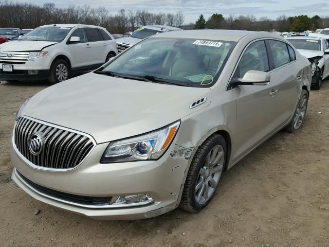 1G4GB5G33EF259510 - 2014 BUICK LACROSSE GOLD photo 2