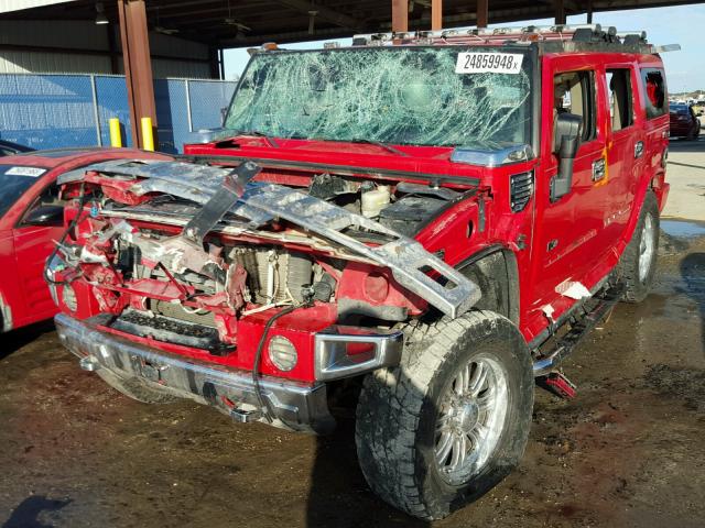 5GRGN23UX4H114846 - 2004 HUMMER H2 RED photo 2