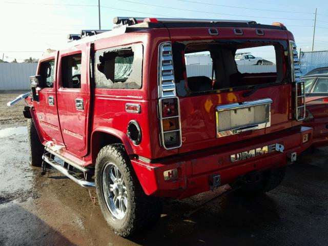 5GRGN23UX4H114846 - 2004 HUMMER H2 RED photo 3