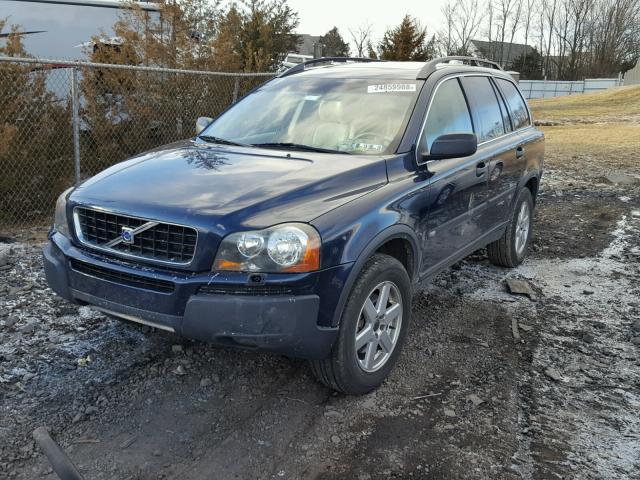 YV1CZ59HX41104241 - 2004 VOLVO XC90 BLUE photo 2