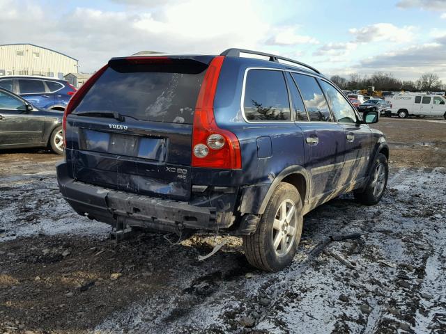 YV1CZ59HX41104241 - 2004 VOLVO XC90 BLUE photo 4