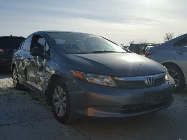 2HGFB2F58CH555573 - 2012 HONDA CIVIC LX GRAY photo 1