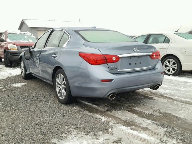 JN1BV7AR9FM399723 - 2015 INFINITI Q50 BASE Azul foto 3