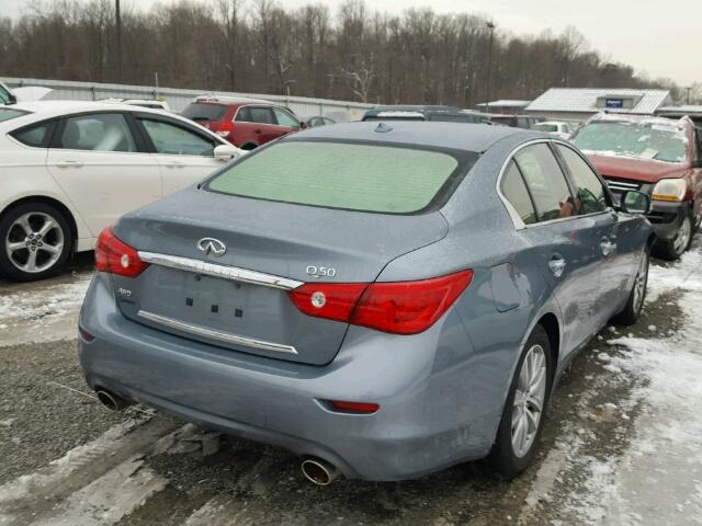 JN1BV7AR9FM399723 - 2015 INFINITI Q50 BASE Azul foto 4