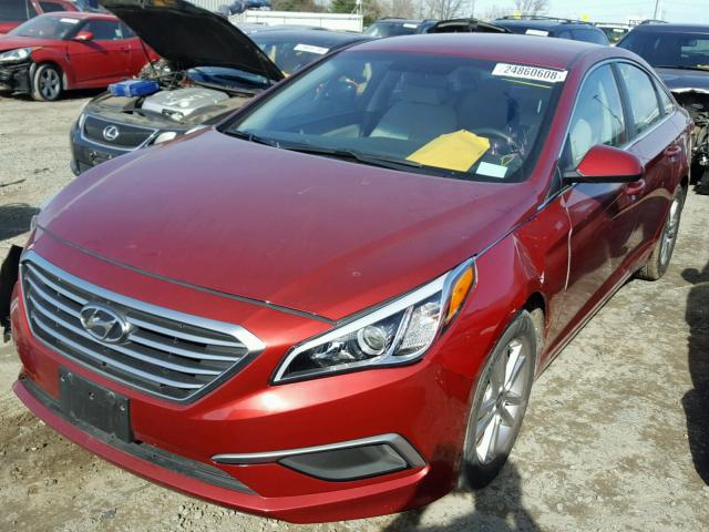 5NPE24AF5GH409571 - 2016 HYUNDAI SONATA SE RED photo 2