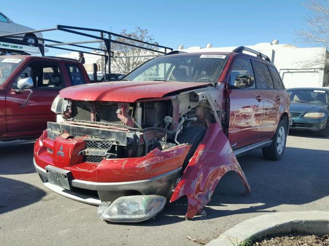 JA4LX31F54U048020 - 2004 MITSUBISHI OUTLANDER RED photo 2