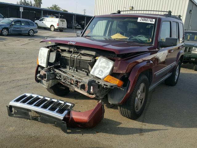 1J8HG48KX7C588664 - 2007 JEEP COMMANDER MAROON photo 2