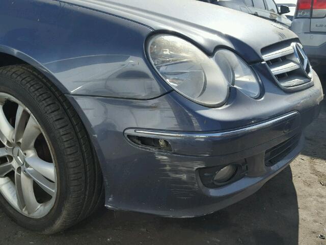 WDBTK56G26T067262 - 2006 MERCEDES-BENZ CLK 350 BLUE photo 9