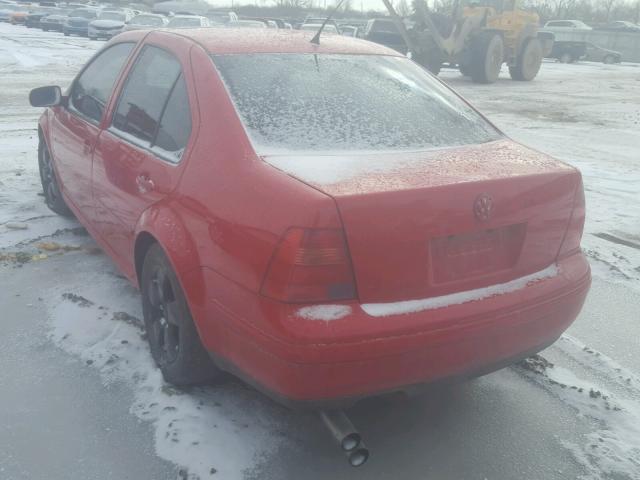 3VWSE69M33M063594 - 2003 VOLKSWAGEN JETTA GLS RED photo 3