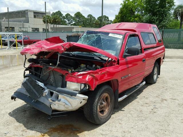 1B7HC16X7WS695840 - 1998 DODGE RAM 1500 RED photo 2