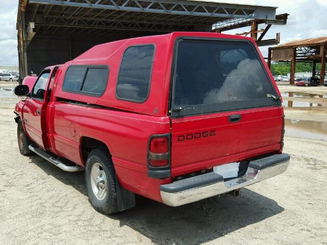 1B7HC16X7WS695840 - 1998 DODGE RAM 1500 RED photo 3