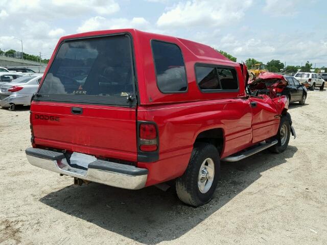 1B7HC16X7WS695840 - 1998 DODGE RAM 1500 RED photo 4