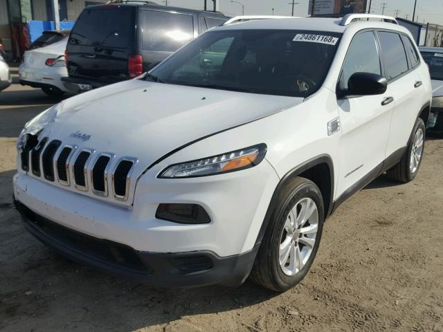 1C4PJLAB7FW706501 - 2015 JEEP CHEROKEE S WHITE photo 2