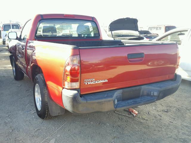 5TENX22NX5Z063071 - 2005 TOYOTA TACOMA BURGUNDY photo 3