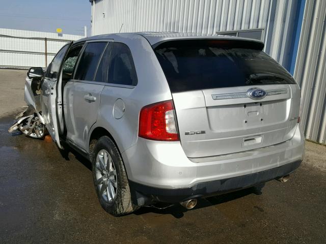 2FMDK3KC0DBC38676 - 2013 FORD EDGE LIMIT SILVER photo 3