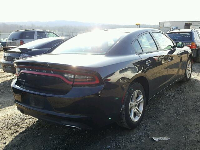 2C3CDXBG1GH109338 - 2016 DODGE CHARGER SE BLACK photo 4