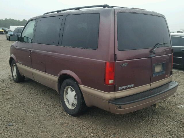 1GKDM19W9WB539656 - 1998 GMC SAFARI XT MAROON photo 3