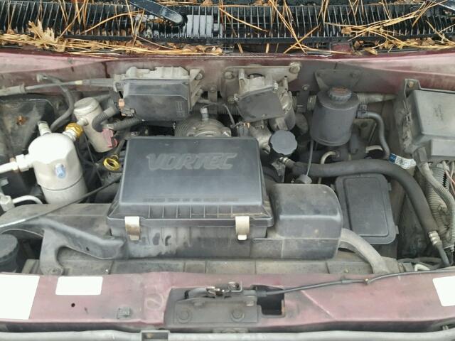 1GKDM19W9WB539656 - 1998 GMC SAFARI XT MAROON photo 7