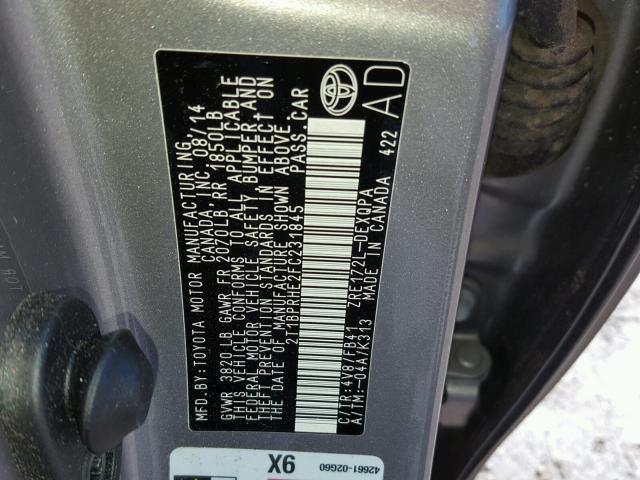 2T1BPRHE2FC231845 - 2015 TOYOTA COROLLA EC 棕色 照片 10