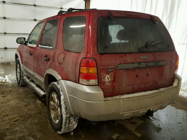 1FMYU93157KA40651 - 2007 FORD ESCAPE XLT RED photo 3