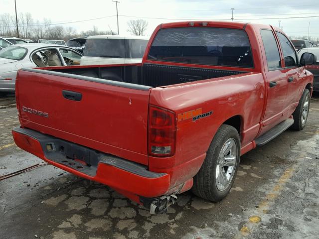 1D7HU18DX4J246676 - 2004 DODGE RAM 1500 S RED photo 4