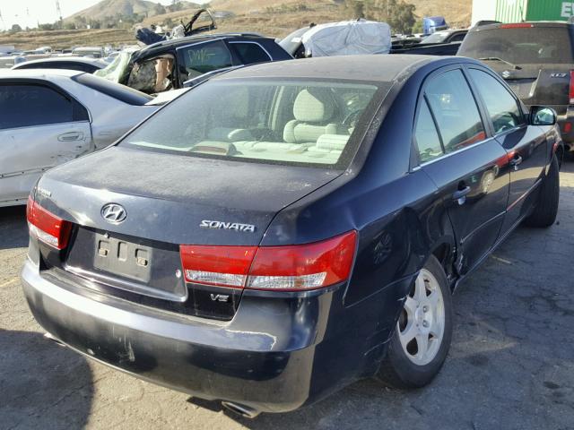 5NPEU46F76H091597 - 2006 HYUNDAI SONATA GLS BLUE photo 4