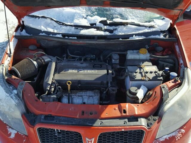 3G2TV65E09L123162 - 2009 PONTIAC G3 WAVE ORANGE photo 7