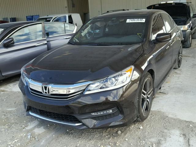 1HGCR2F59HA301665 - 2017 HONDA ACCORD SPO BROWN photo 2